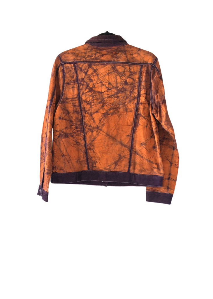 Louis Vuitton Frayed Monogram Tie-Dye Print Denim Jacket - Purple